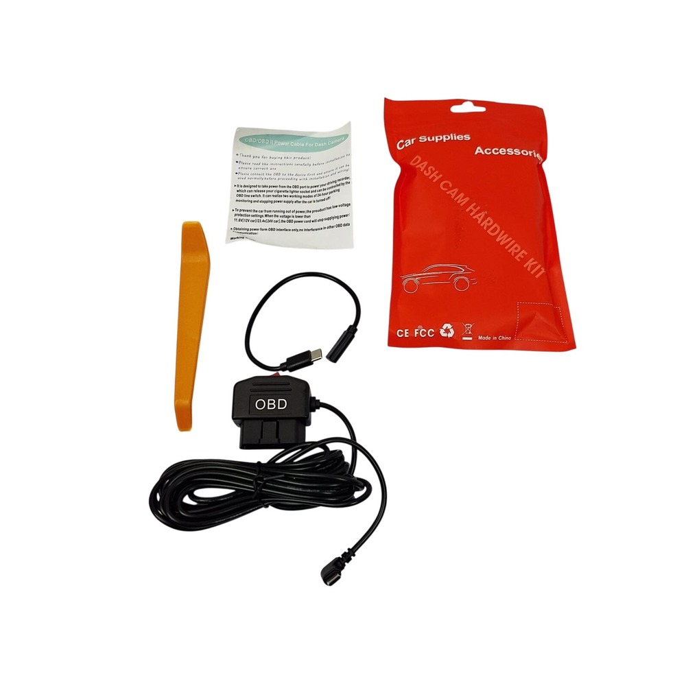 Dash Cam OBD Hardwire Kit Power Cable Type C Port for Dash Camera